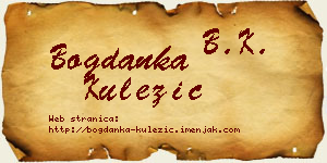 Bogdanka Kulezić vizit kartica